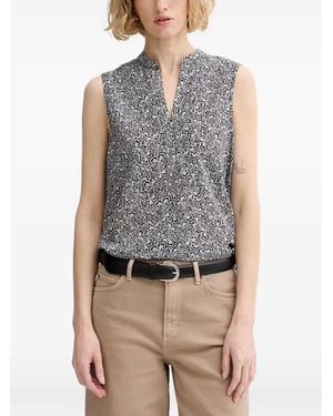 Marc O' Polo Butterfly-Print Sleeveless Top - Blue
