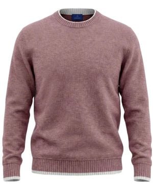 Harden Ribbed-Knit Crew-Neck Sweater - Purple