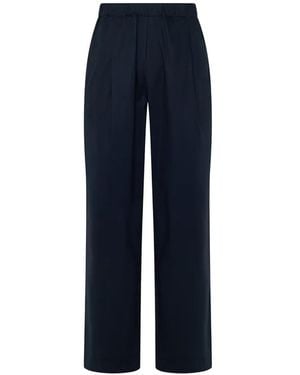 Laneus Detail-Embroidered Trousers - Blue