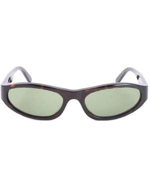 Marni Tortoiseshell Oval-Frame Glasses - Green