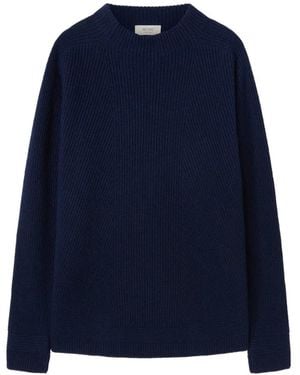 RETORI Ribbed-Knit Cashmere Jumper - Blue