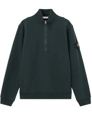 Stone Island 6100068 Brushed Organic Cotton Fleece Sweatshirt - Green
