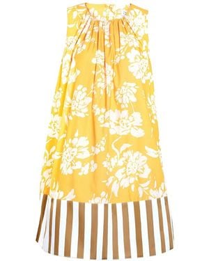 Tanya Taylor Hallie Floral-Print Mini Dress - Yellow