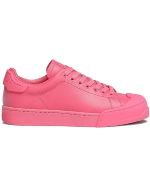 Marni Dada Bumper Low-Top Leather Trainers - Pink