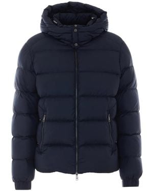 Add Quilted Hooded Jacket - Blue
