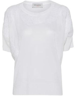ERMANNO FIRENZE T-Shirt En Dentelle - White