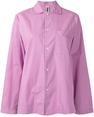 Tekla Chemise De Pajama En Popeline - Pink
