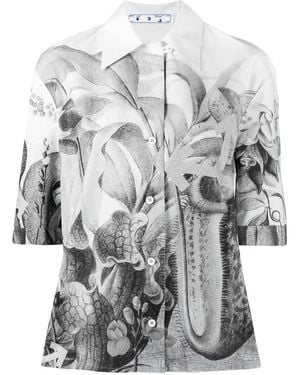 Off-White c/o Virgil Abloh Botanical-Print Shirt - White
