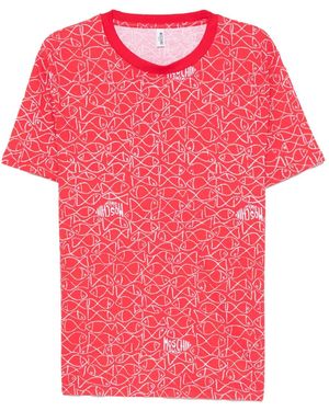 Moschino T-Shirt mit Fisch-Print - Pink