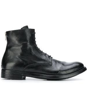 Officine Creative Flat Lace-Up Boots - Black
