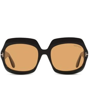 Tom Ford Ren Square-Frame Sunglasses - Black