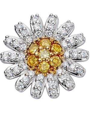 Loquet London Daisy diamond charm - Blanco