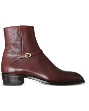 Lidfort Buckle-Strap Zip-Fastening Boots - Brown