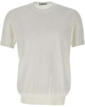 Kangra Ribbed-Knit T-Shirt - White