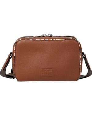 Paul Smith Zip-Detail Leather Messenger Bag - Brown