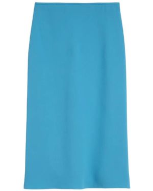Jil Sander High-Waist Pencil Skirt - Blue