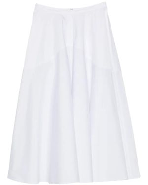 BITE STUDIOS Gonna Midi Con Zip - Bianco