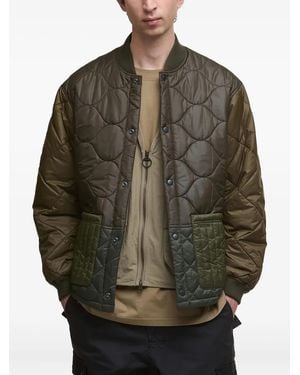 Barbour Liddesdale Quilted Bomber Jacket - Grey