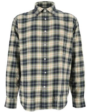 Aspesi Fred Check-Pattern Flannel Shirt - Green