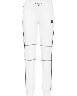Philipp Plein Logo-Appliqué Track Trousers - White