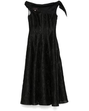 Talbot Runhof Modesta1 Midi Dress - Black