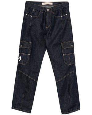 Yes London Cargo-Pocket Jeans - Blue