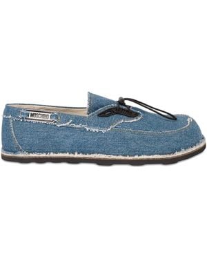 Moschino Logo-Detailed Loafers - Blue