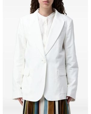 Weekend by Maxmara Pocket Single-breasted Quito Blazer - White
