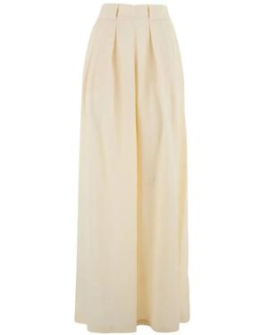Momoní Pleated Palazzo Pants - White