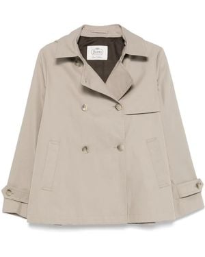 Herno Short Trench Jacket For - Natural