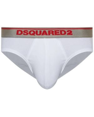 DSquared² Slip Con Banda Logata - Bianco