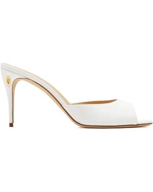 Jennifer Chamandi Guido Cutout Heel Mules - White