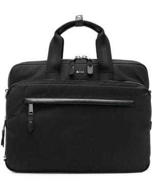 BOSS Porte-Documents Highway À Plaque Logo - Black