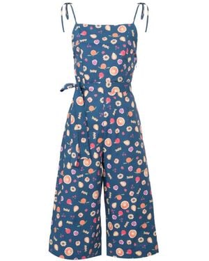 LHD Fruit Print Jumpsuit - Blue