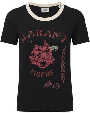 Isabel Marant Kiliann Graphic-Print T-Shirt - Black