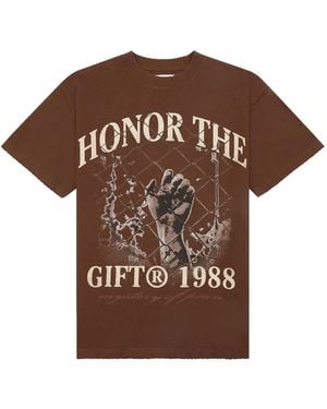 Honor The Gift Mystery Of Pain T-shirt - ブラウン