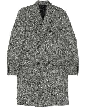 Karl Lagerfeld Double-Breasted Coat - Grey