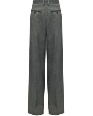 MM6 by Maison Margiela Wide-Leg Trousers With High Waist - Grey