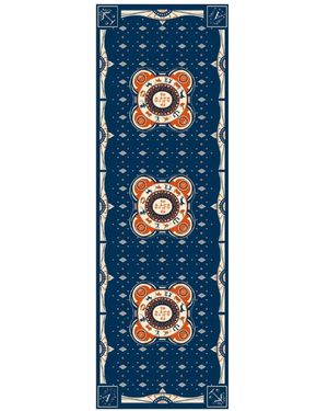 Fortela Zodiac-Print Scarf - Blue