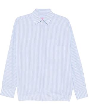 CUANTICO Camisa con bolsillo a rayas - Blanco