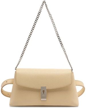 Bally Grained Lock-Me Mini Bag - Natural