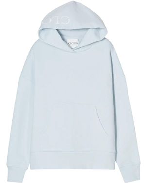 Closed Logo-Embroidered Hoodie - Blue