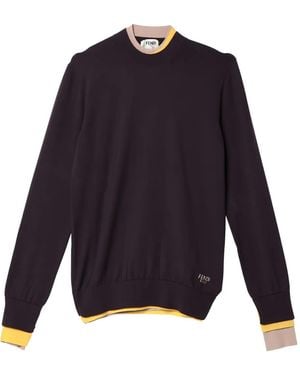 Fendi Round-Neck Top - Blue