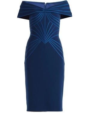 Tadashi Shoji Robe Sheath À Épaules Dénudées - Bleu