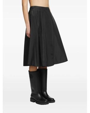 Moncler Pleated A-Line Midi Skirt - Black