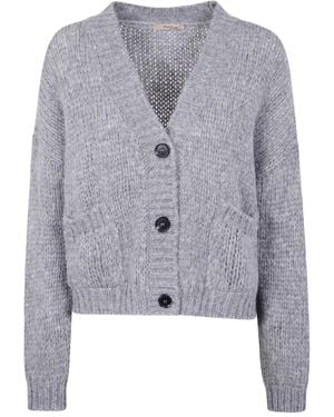 Nuur Button-Up Cardigan - Grey