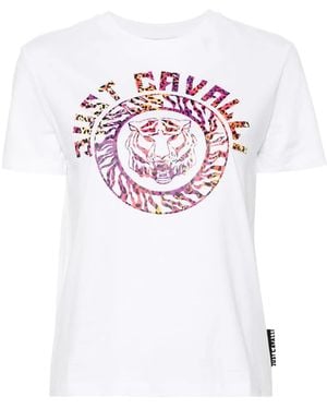 Just Cavalli Logo-Print Cotton T-Shirt - White