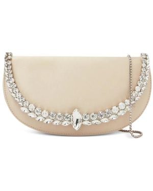 L'ALINGI Riviera Crystal-Embellished Shoulder Bag - Natural