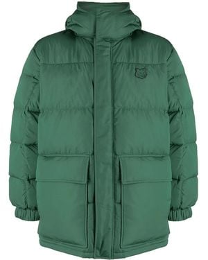 Maison Kitsuné Piumino Con Ricamo - Verde