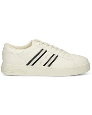 ARMANI EXCHANGE ストライプディテール スニーカー - ホワイト